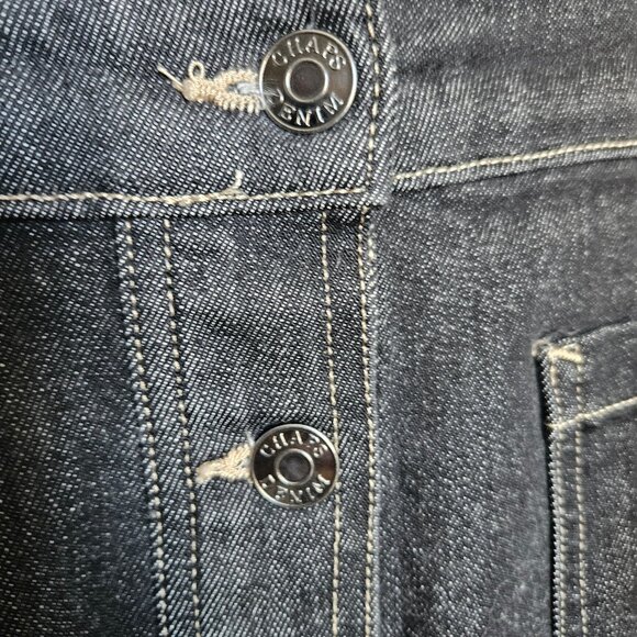 NWOT Chaps Women's Black Wash Denim Skirt - Picture 3 of 8